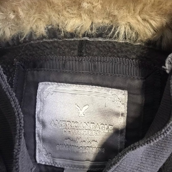 Fur lined American Eagle Hoodie - Picture 4 of 4
